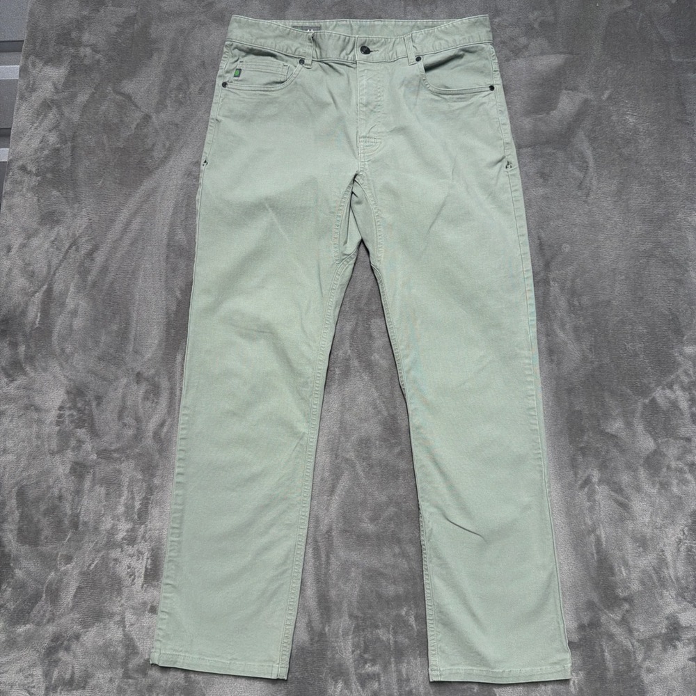 Stio Rivet Canvas Pants Mens 34R Green Cotton Outdoor Hiking Casual Gorpcore